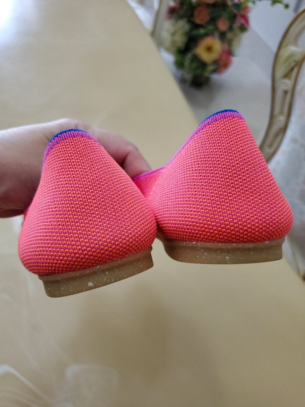 Rothy’s The Flat Tropical Pink Limited Edition Women’s Slip On Flats Size 6.5 - Picture 8 of 13